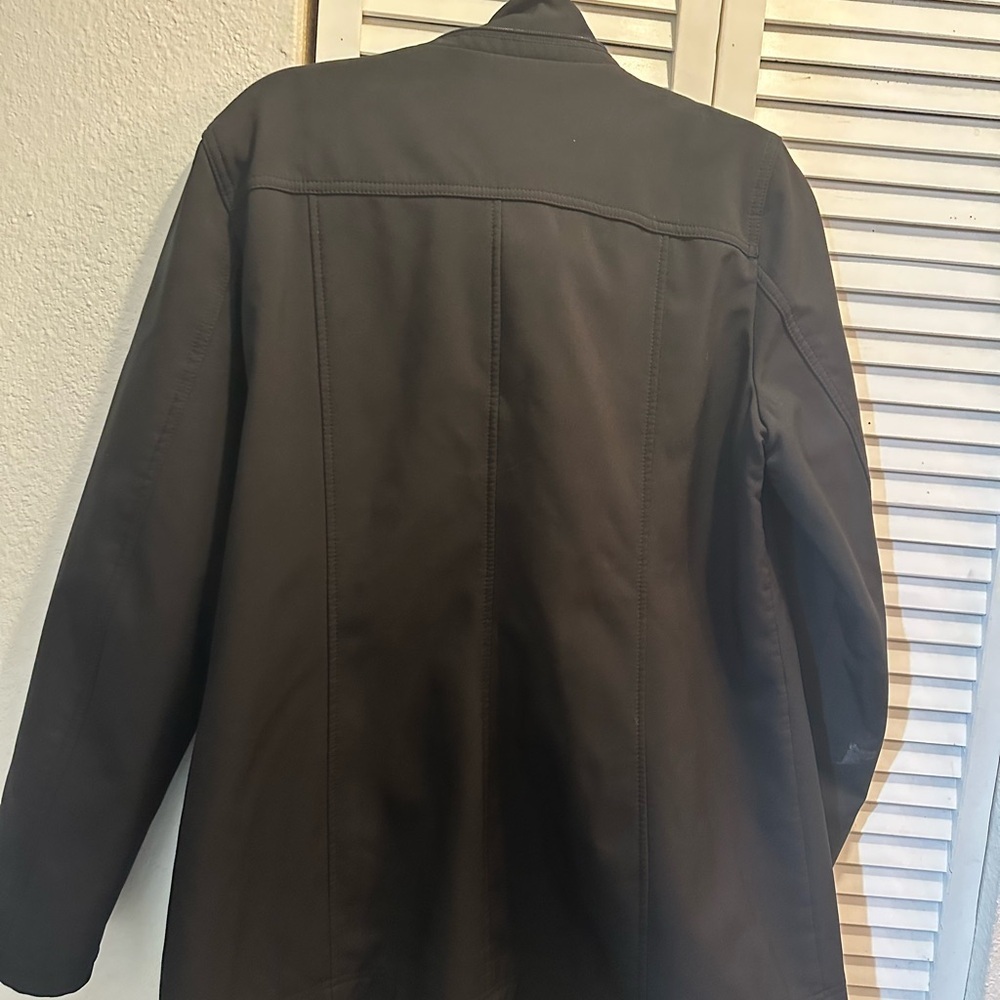 Andrew Marc Black Jacket with Silver Zip - Picture 6 of 6